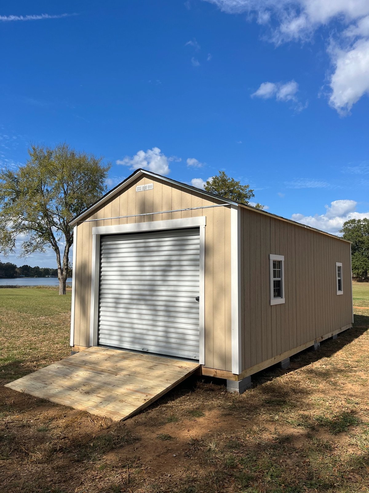 Southern Shed Co. shed with a roll-up door